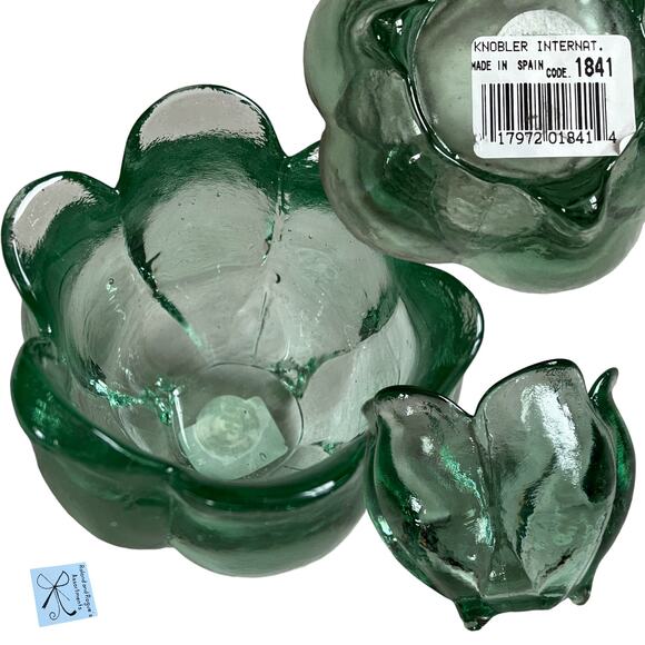 Knobler International Recycled Glass Candle Holder - Picture 1 of 4